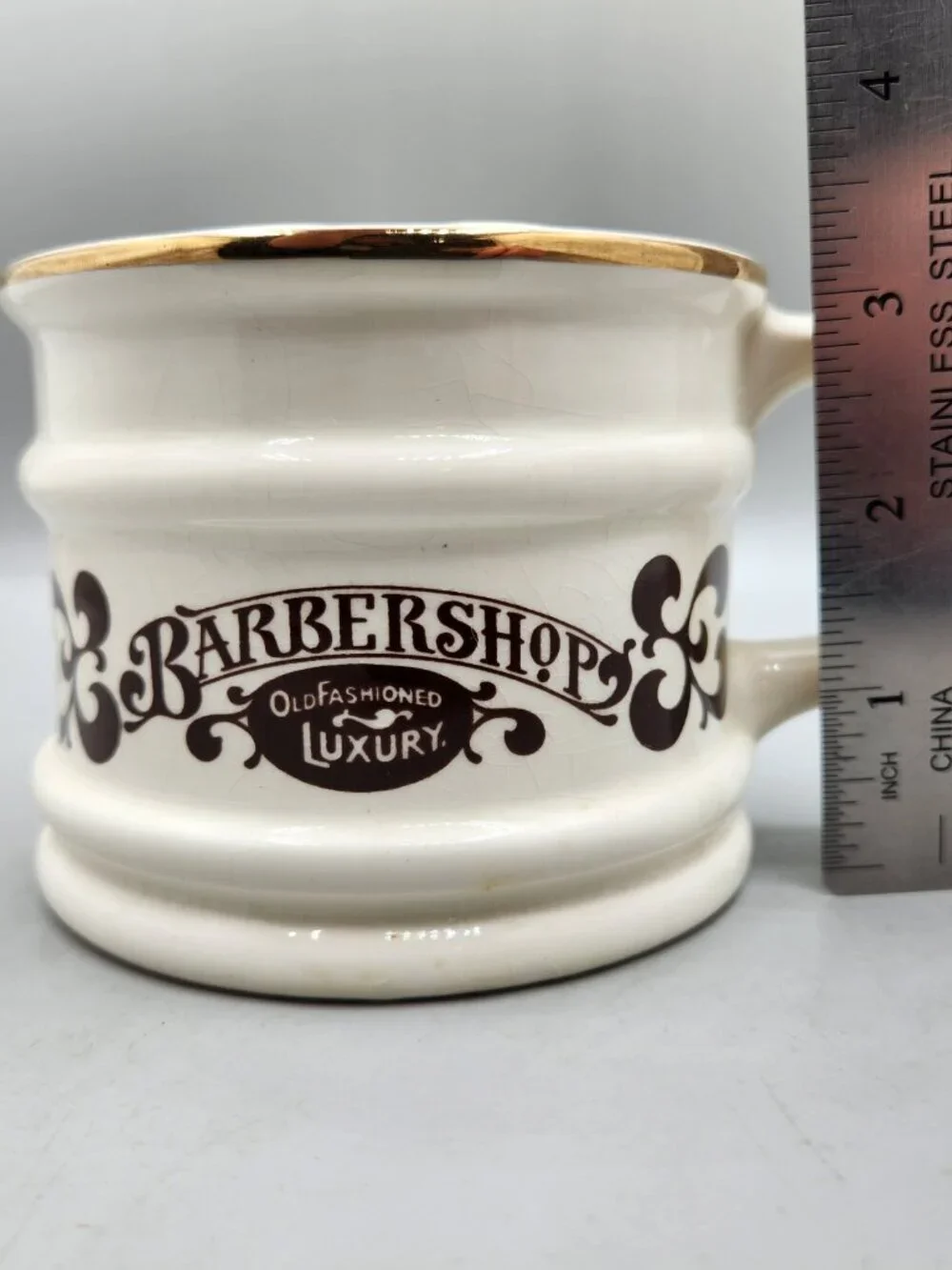 Vintage Ceramico Espejo shaving mug Chile men mens shave cup mug holder